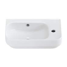 Sabina 450mm Gloss White Ceramic Wall Hung Basin with Overflow